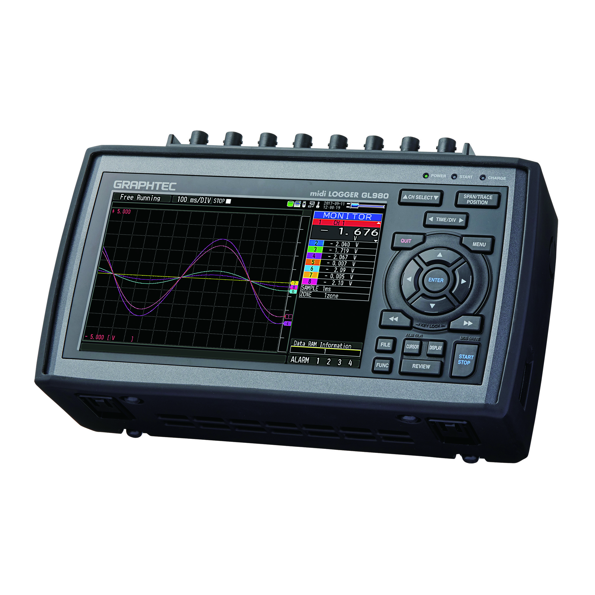 日本图技GL980 数据记录仪助力核磁共振设备